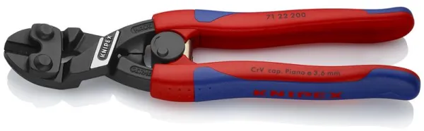 Knipex KNIPEX CoBolt® Kompakti pulttileikkuri musta atramentoitu, ohuilla monikomponenttikahvoilla 200 mm
