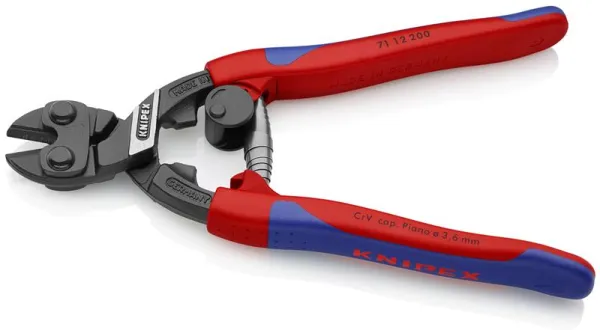 Knipex CoBolt® Kompakti pulttileikkuri musta atramentoitu, kapea monikomponenttikahva 200 mm