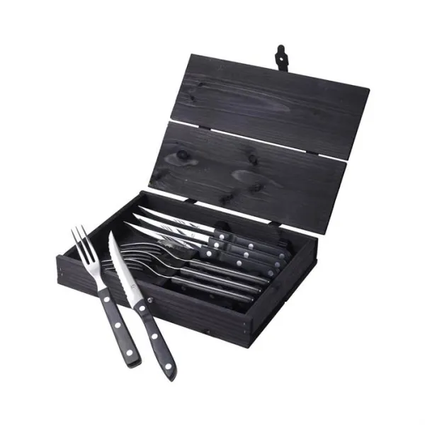 Gense Old farmer pihvi-/grillivälineet 8 osaa - Musta/teräs