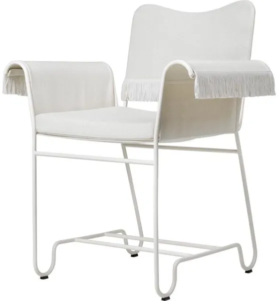 Gubi Tropique Ruokapöydän tuoli hapsuilla Valkoinen/Leslie 06