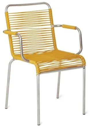 Fiam Mya Spaghetti Ruokapöydän tuoli käsinojilla Keltainen