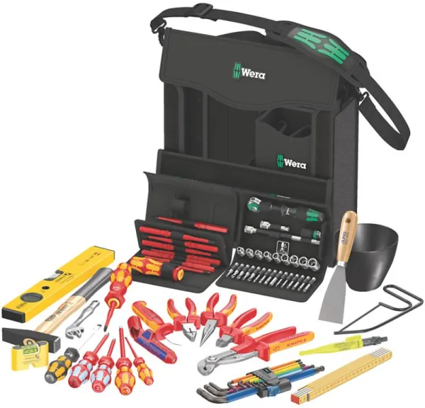 Wera 2go E 1 Työkalusarja sähköasentajille, 73 osaa