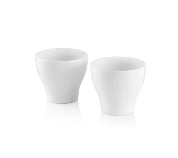 Royal Copenhagen Valkoinen Riflet munakuppi - 2 kpl